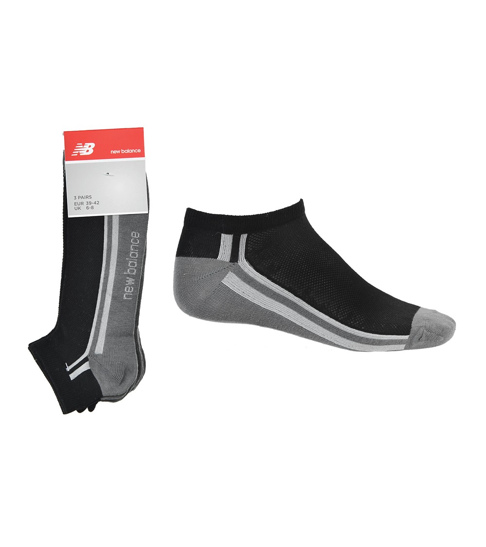 SKARPETY NEW BALANCE STOPKI szaro/czarne /3pary/ 32000004 285
