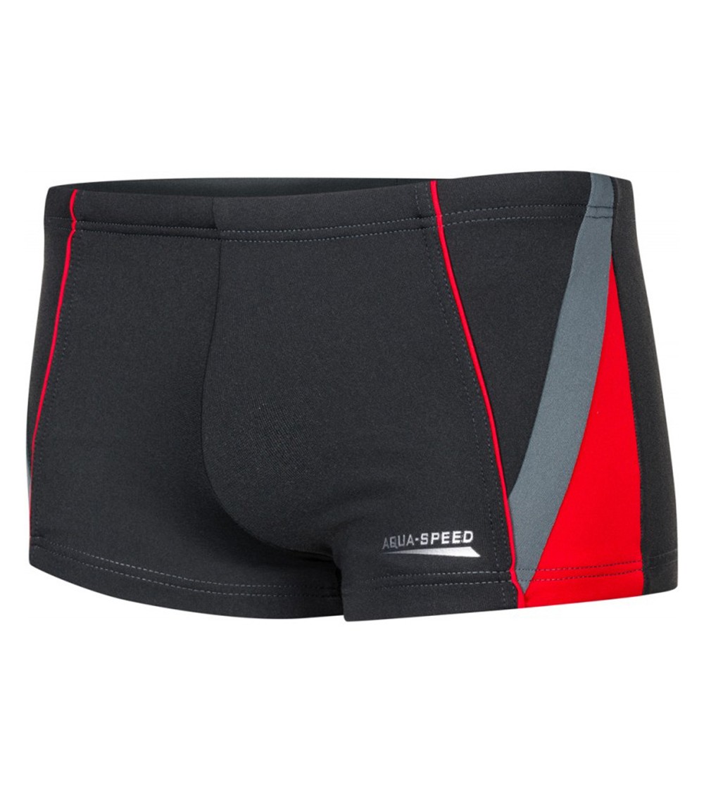 Spodenki kąpielowe dla chłopca Aqua-Speed Diego szaro-czerwone 03 2339