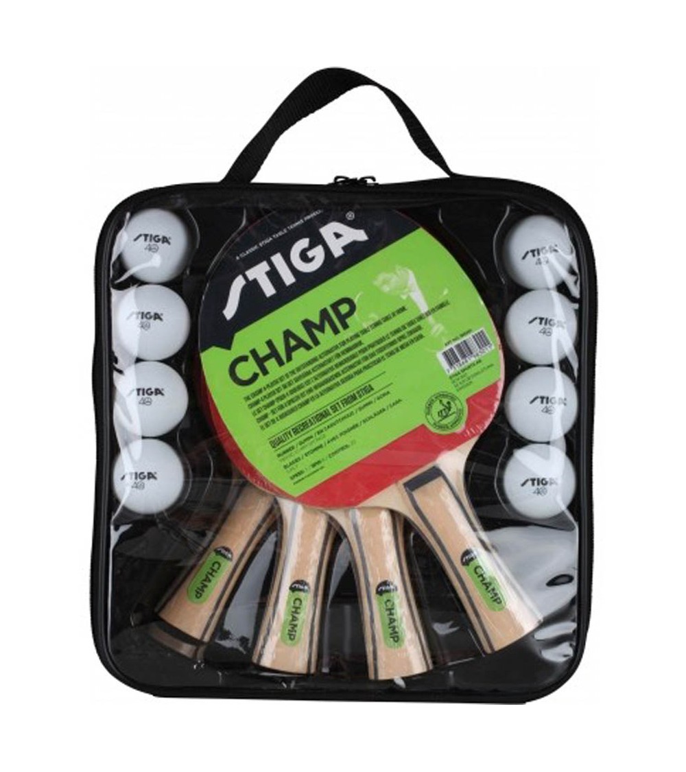 Zestaw rakiet do ping ponga Stiga Champ 4R+8P 198301