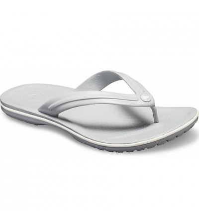 Klapki Crocs Crocband Flip jasny szaro biały 11033 00J