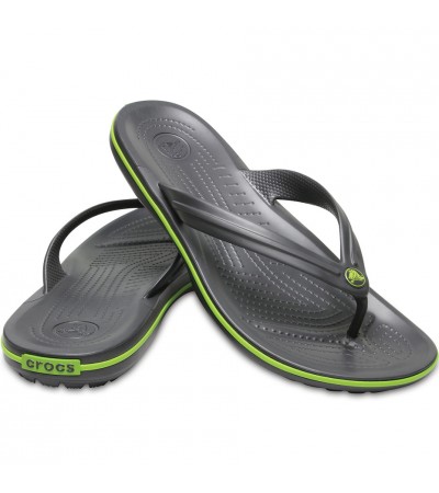 Klapki Crocs Crocband Flip grafitowo-zielone 11033 0A1