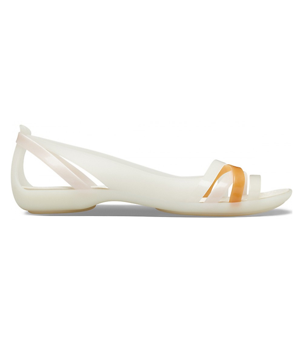 Crocs sandały dasmkie Isabella Huarche 2 Flat W białe 204912 12U