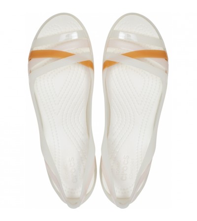 Crocs sandały dasmkie Isabella Huarche 2 Flat W białe 204912 12U