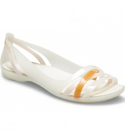 Crocs sandały dasmkie Isabella Huarche 2 Flat W białe 204912 12U