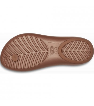 Crocs sandały damskie Serena Flip W brązowe 205468 860