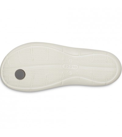 Klapki damskie Crocs Swiftwater Webbing Flip W jasny szary 205479 OCT