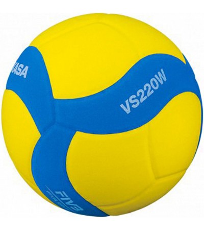 Piłka siatkowa Mikasa żółto-niebieska VS220W-Y-BL