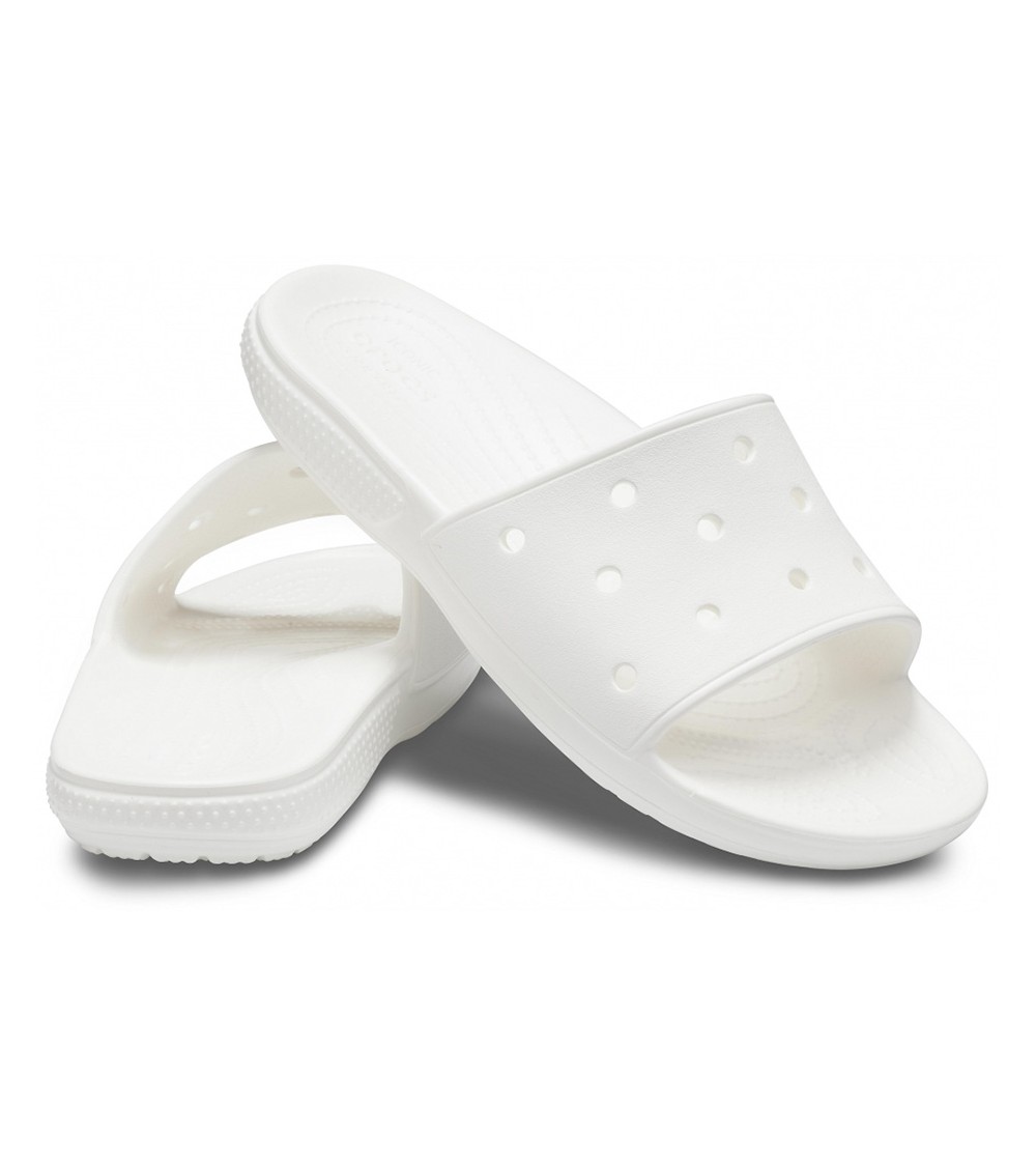 Klapki damskie Crocs Classic Slide białe 206121 100