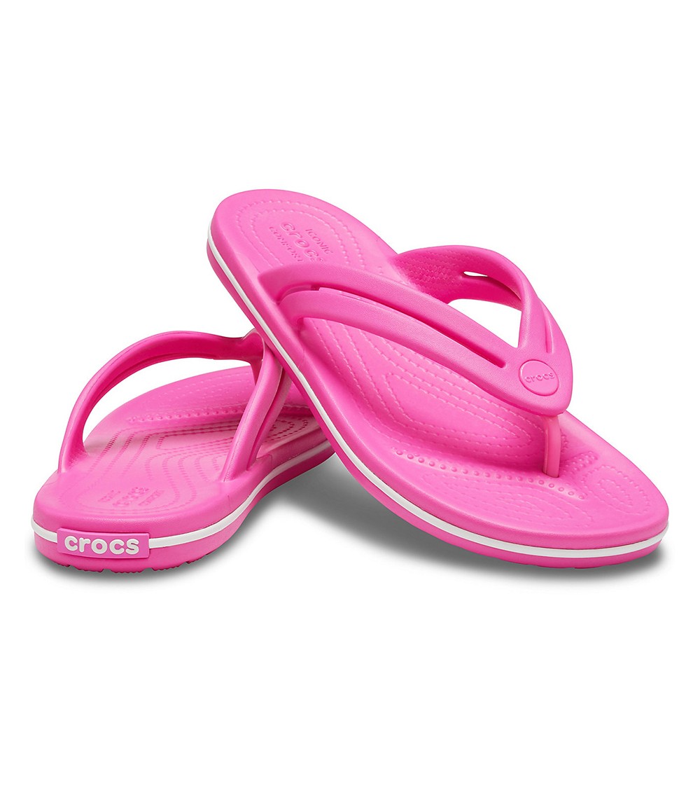 Klapki damskie Crocs Crocband Flip W różowe 206100 6QQ