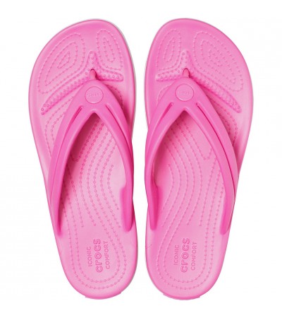 Klapki damskie Crocs Crocband Flip W różowe 206100 6QQ