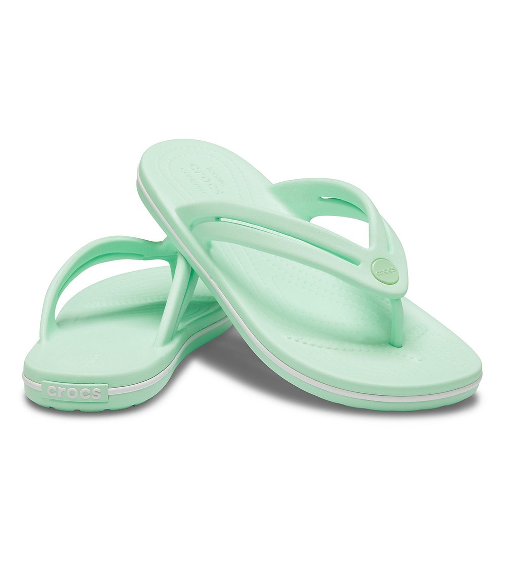 Klapki damskie Crocs Crocband Flip W miętowe 206100 3TI