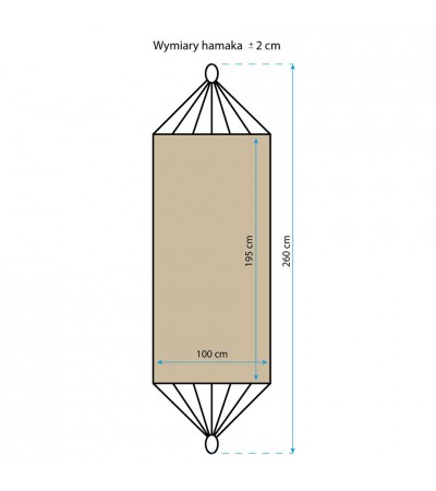 Hamak Classic Royokamp 1-osobowy 200x100 cm 1021065