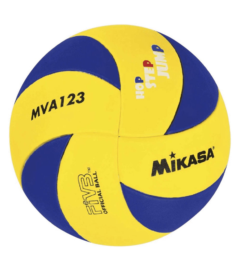 Piłka siatkowa Mikasa żółto-niebieska MVA 123