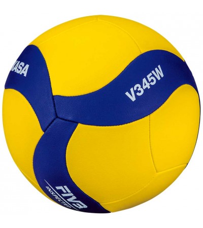 Piłka siatkowa Mikasa żółto-niebieska V345W