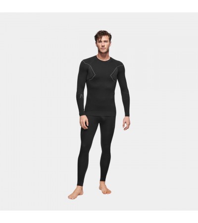 Bielizna termoaktywna męska Alpinus Active Base Layer Set czarno-szara GT43257