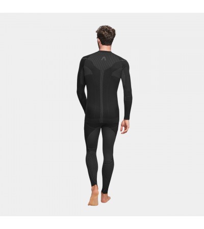 Bielizna termoaktywna męska Alpinus Active Base Layer Set czarno-szara GT43257