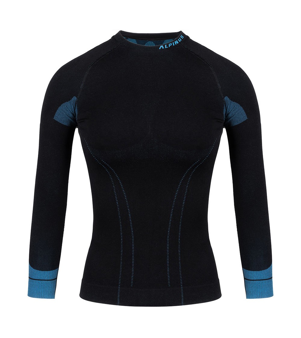 Bluza termoaktywna damska Alpinus Tactical Base Layer czarno-niebieska GT43210