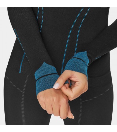 Bluza termoaktywna damska Alpinus Tactical Base Layer czarno-niebieska GT43210