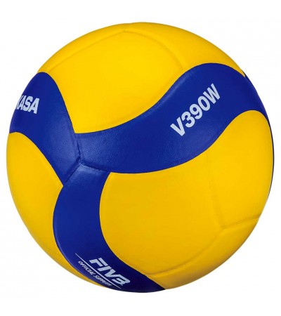 Piłka siatkowa Mikasa zółto-niebieska  V390W