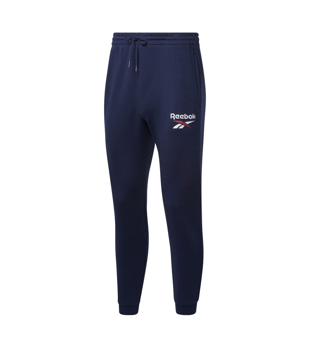 Spodnie męskie Reebok Identity French Terry Vector Jogger granatowe GI9418