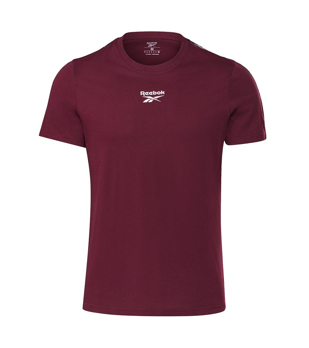 Koszulka męska Reebok Training Essentials Tape Tee bordowa GQ4208