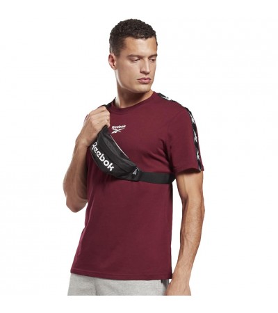 Koszulka męska Reebok Training Essentials Tape Tee bordowa GQ4208