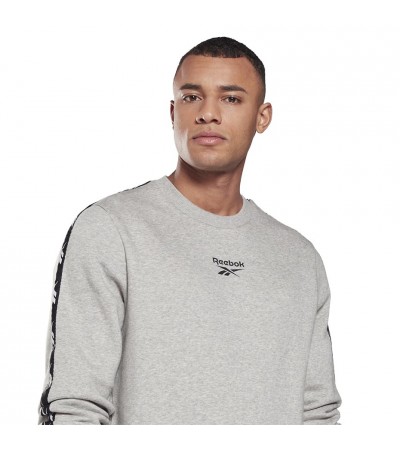 Bluza męska Reebok Training Essentials Tape Crew szara GU9968