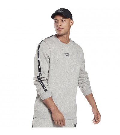 Bluza męska Reebok Training Essentials Tape Crew szara GU9968
