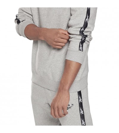 Bluza męska Reebok Training Essentials Tape Crew szara GU9968