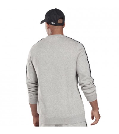 Bluza męska Reebok Training Essentials Tape Crew szara GU9968