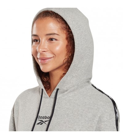 Bluza damska Reebok Training Essentials Tape Pack szara GQ3887