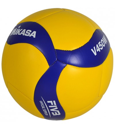 Piłka siatkowa Mikasa V450W żółto-niebieska