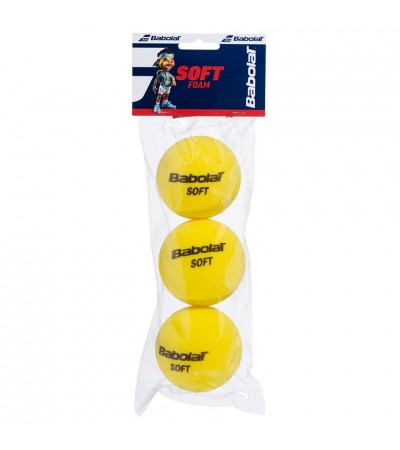Piłki tenisowe juniorskie Babolat Soft Foam 3szt żółte 501058
