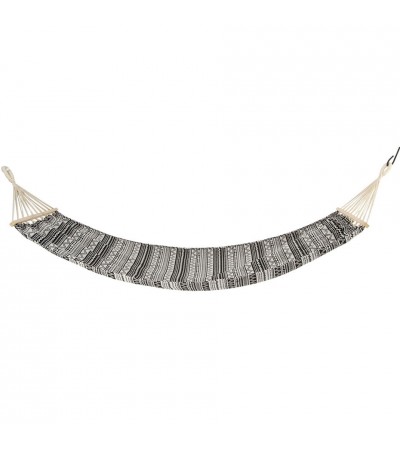 Hamak ogrodowy 1-osobowy Etno 200x100cm czarno-biały 1029627