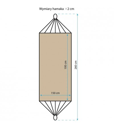 Hamak Classic Royokamp 2-osobowy 200x150 cm 1021089