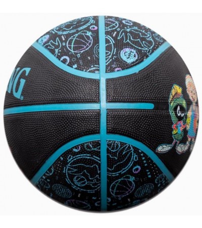 Piłka do koszykówki Spalding Space Jam Tune Squad Roster czarno-niebieska '7 84582Z