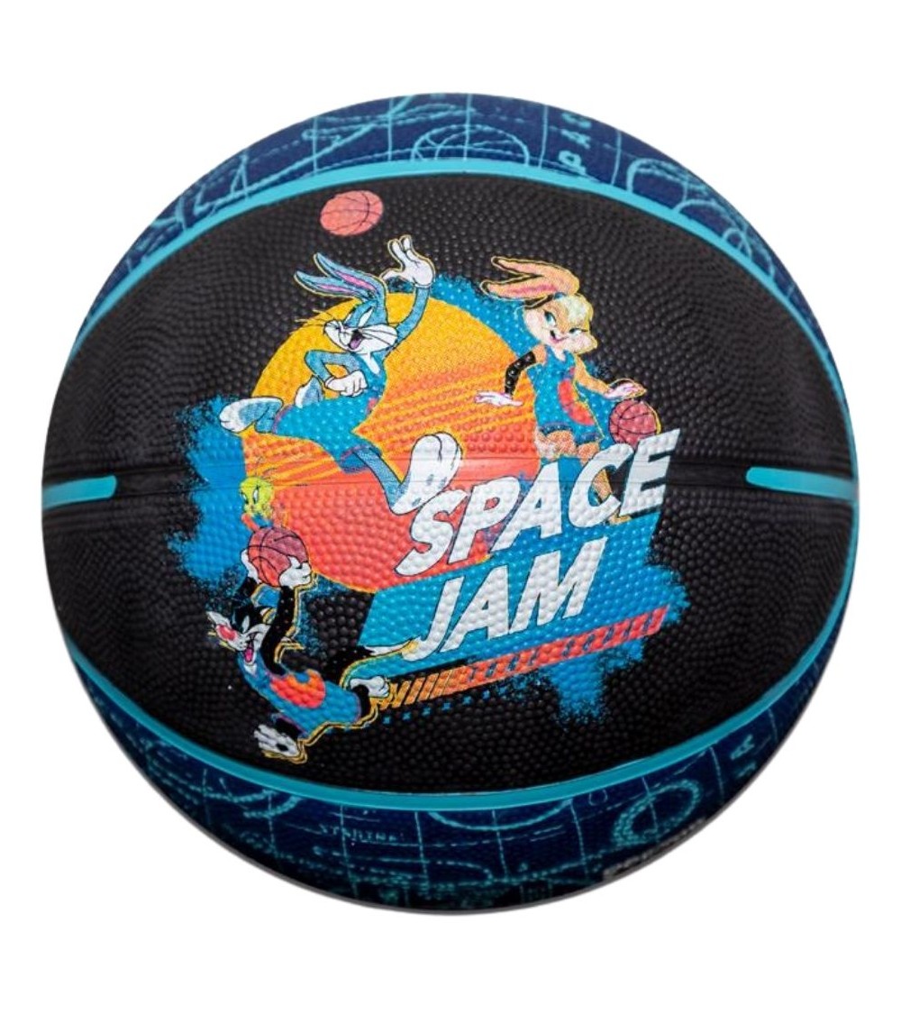 Piłka do koszykówki Spalding Space Jam Court czarno-niebieska '6 84592Z
