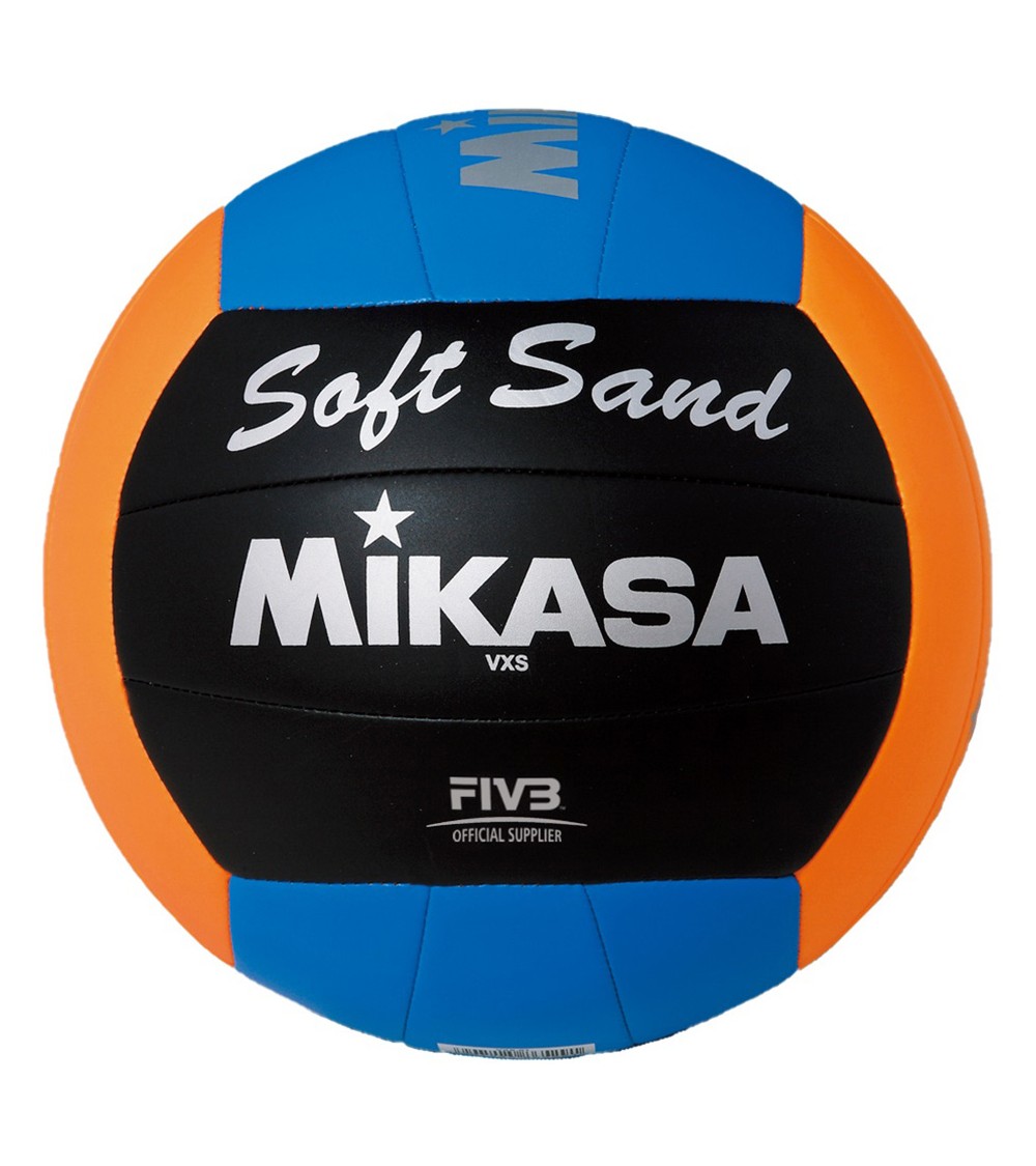 Piłka siatkowa Mikasa Soft Sand czarno-niebiesko-pomarańczowa VXS01