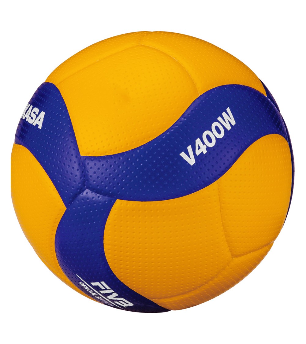 Piłka siatkowa Mikasa V400W żółto-niebieska