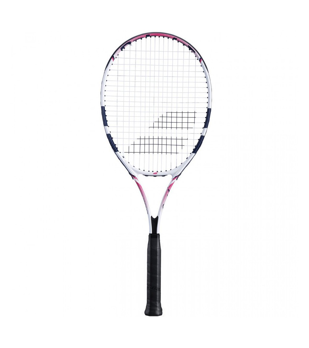 Rakieta do tenisa ziemnego Babolat Feather S CV G0 biało-różowo-granatowa 194030