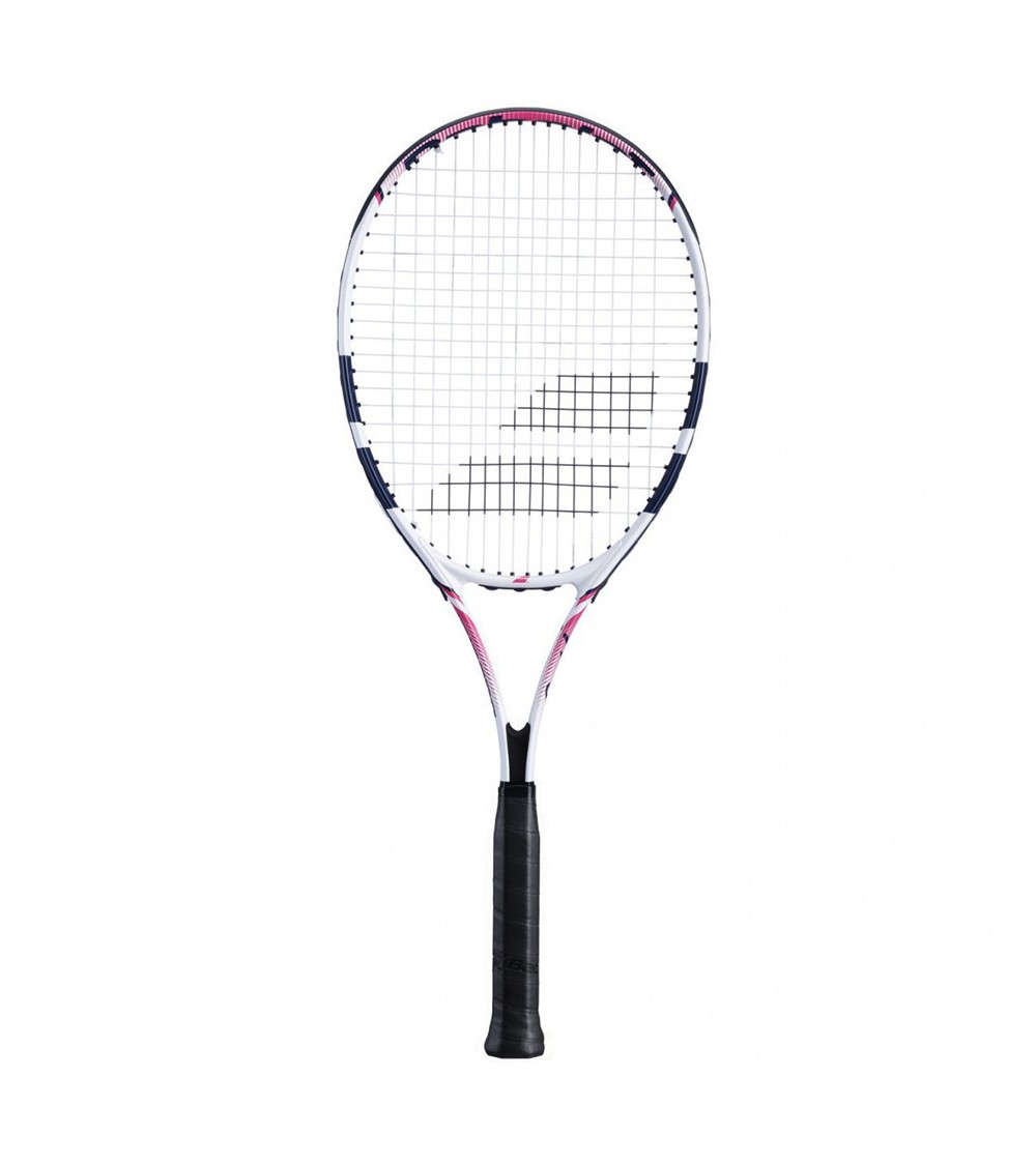 Rakieta do tenisa ziemnego Babolat Feather S CV G1 biało-różowo-granatowa 194031 121239