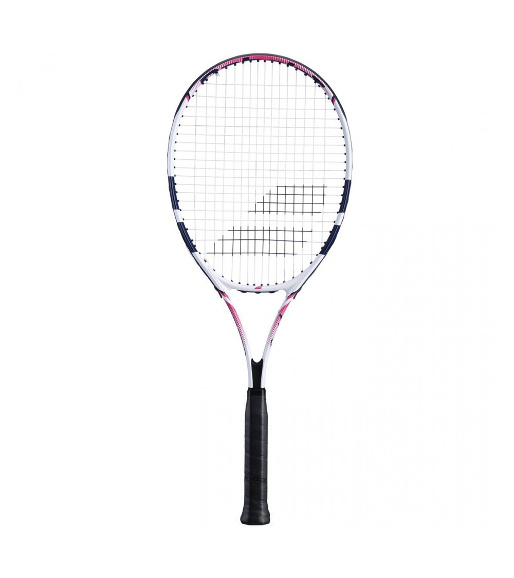 Rakieta do tenisa ziemnego Babolat Feather S CV G2 biało-różowo-granatowa 194032 121239