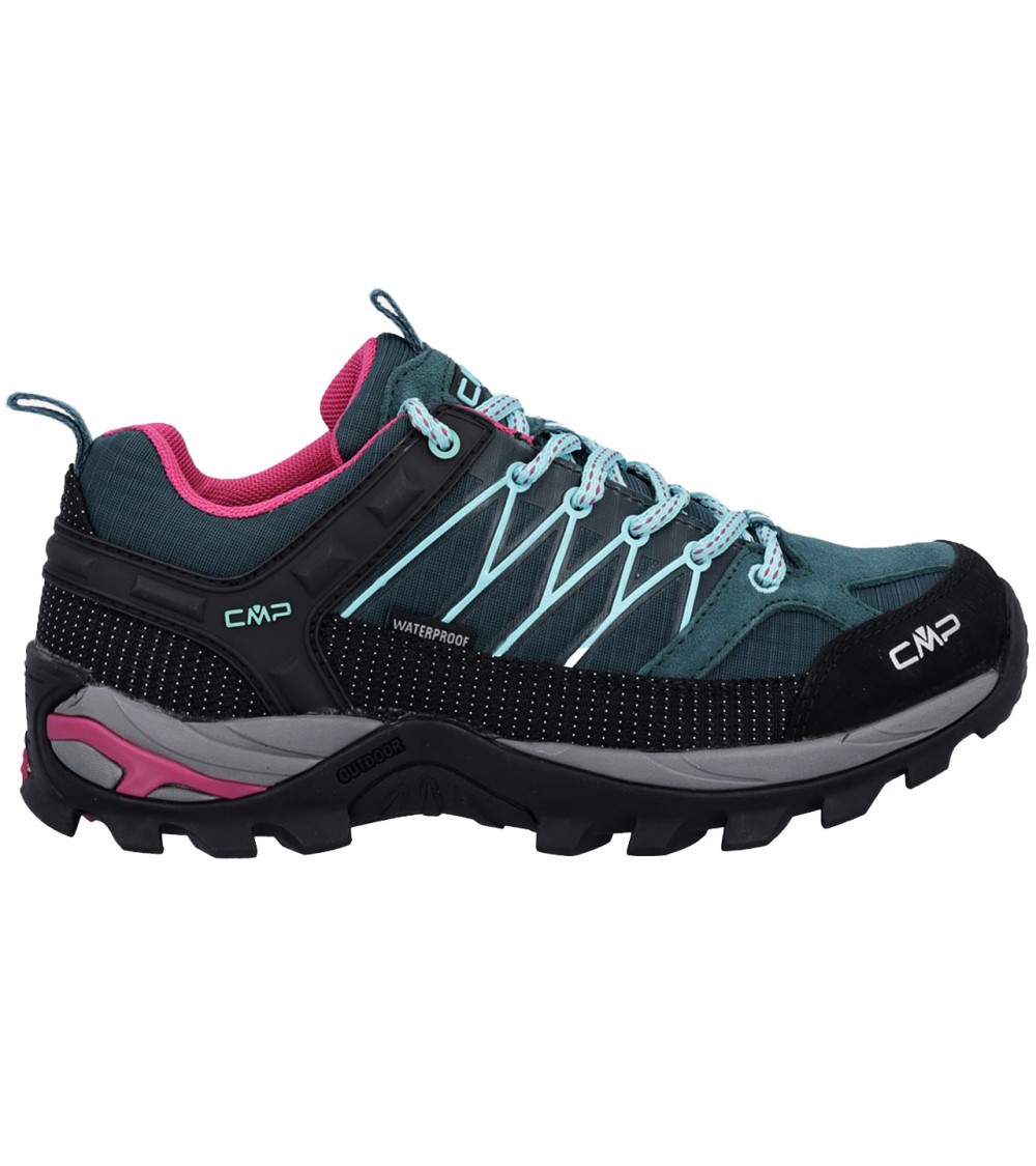 Buty trekkingowe damskie CMP Rigel Low WP niebiesko-czarno-różowe 3Q5445616NN