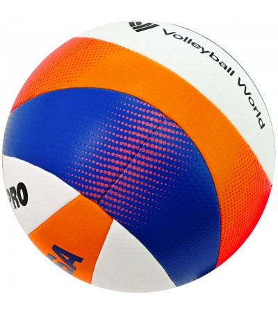 Piłka siatkowa plażowa meczowa Mikasa Beach Pro biało-pomarańczowo-niebieska BV550C