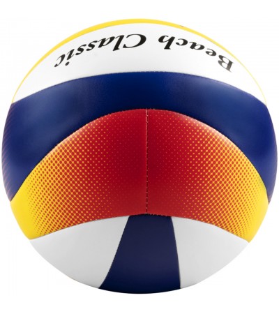 Piłka siatkowa plażowa Mikasa Beach Classic biało-żółto-niebieska BV552C-WYBR