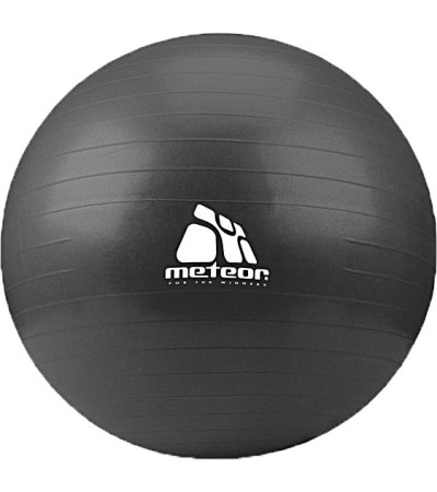 Meteor sporto kamuolys 75 cm su pompa juodas 31134, Treniruokliai, treniruočių įranga, Pagrindinis, Meteor