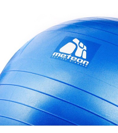 Meteor sporto kamuolys 65 cm su pompa mėlynas 31133, Treniruokliai, treniruočių įranga, Pagrindinis, Meteor