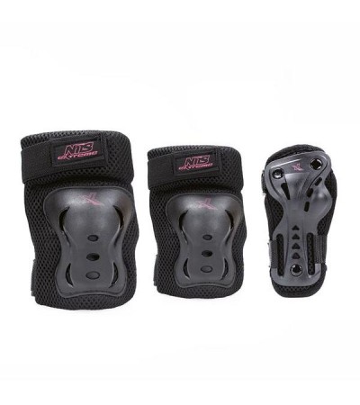 Protectors set Nils Extreme black and pink H706 rL