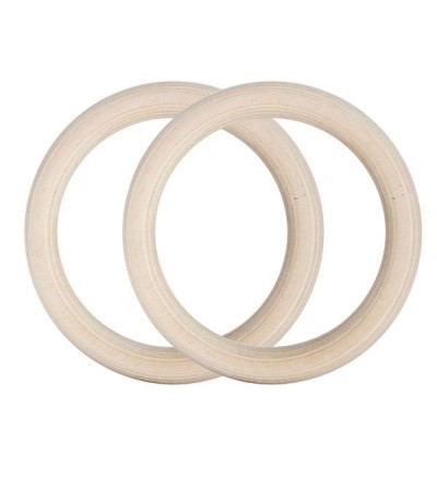 Wooden gymnastic rings with the HMS TX07 measure