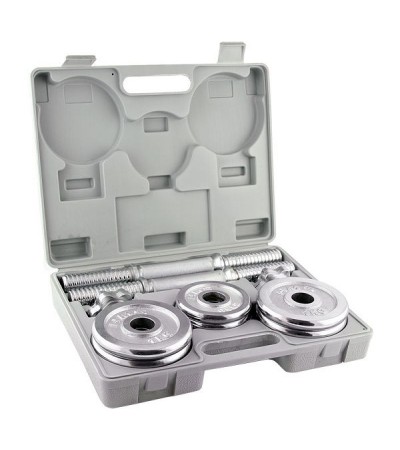 Barbells in a CHROME HMS suitcase 2x7,5kg STC15